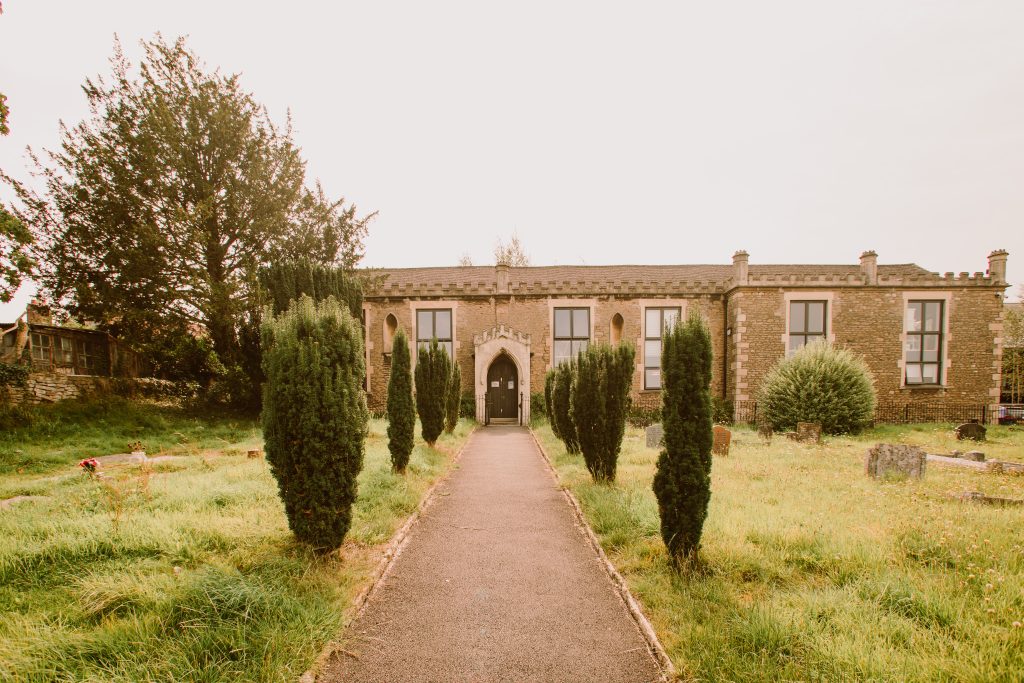 Pathway with trees and The Old Church School