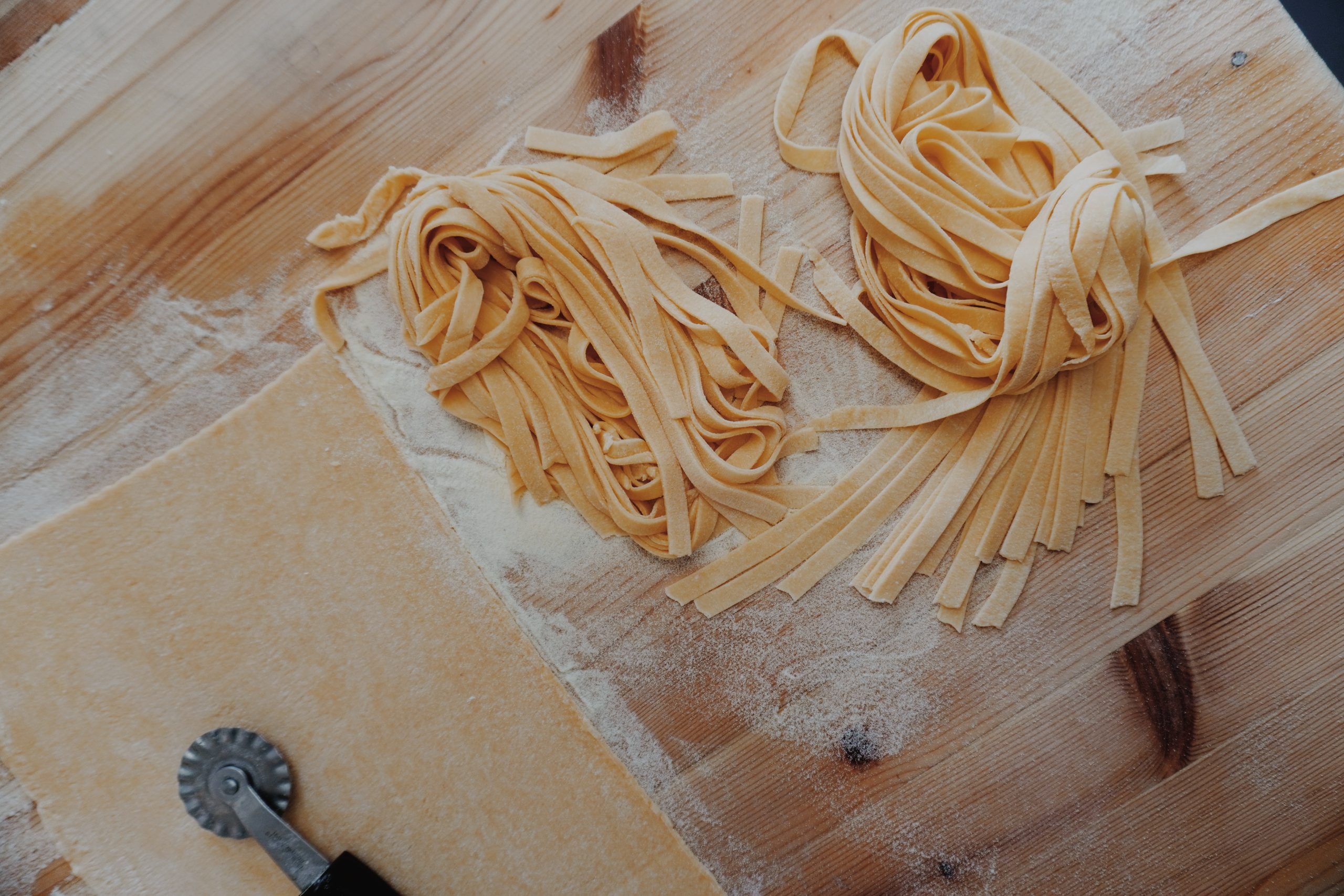 Fresh handmade tagliatelle