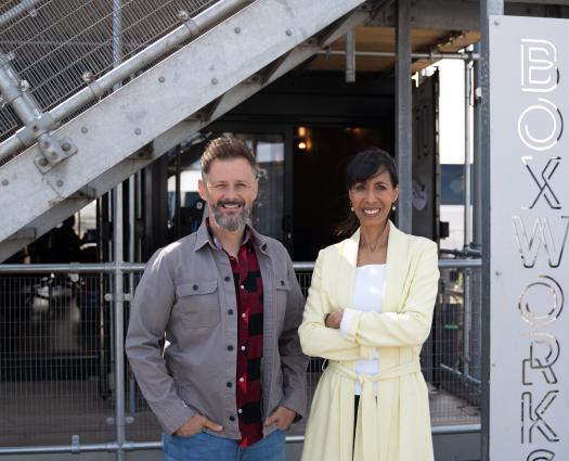 Michelle Ogundehin and Max McMurdo at Boxworks Bristol.